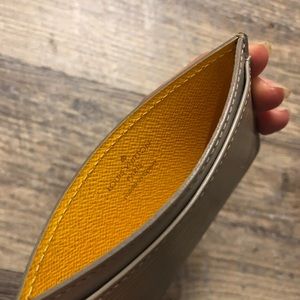 Epi Citron Yellow + Grey Louis Vuitton Card Holder
